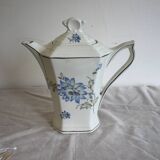 Antique porcelain coffee pot Blue flowers