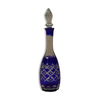 White cap blue decanter 19th