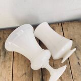 White opaline chalice vase
