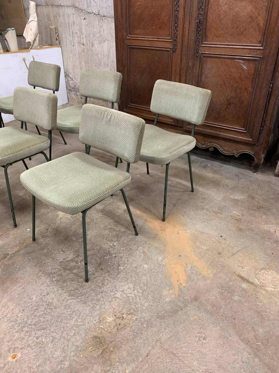 6 Chaises Design André Simard Airborne Vintage