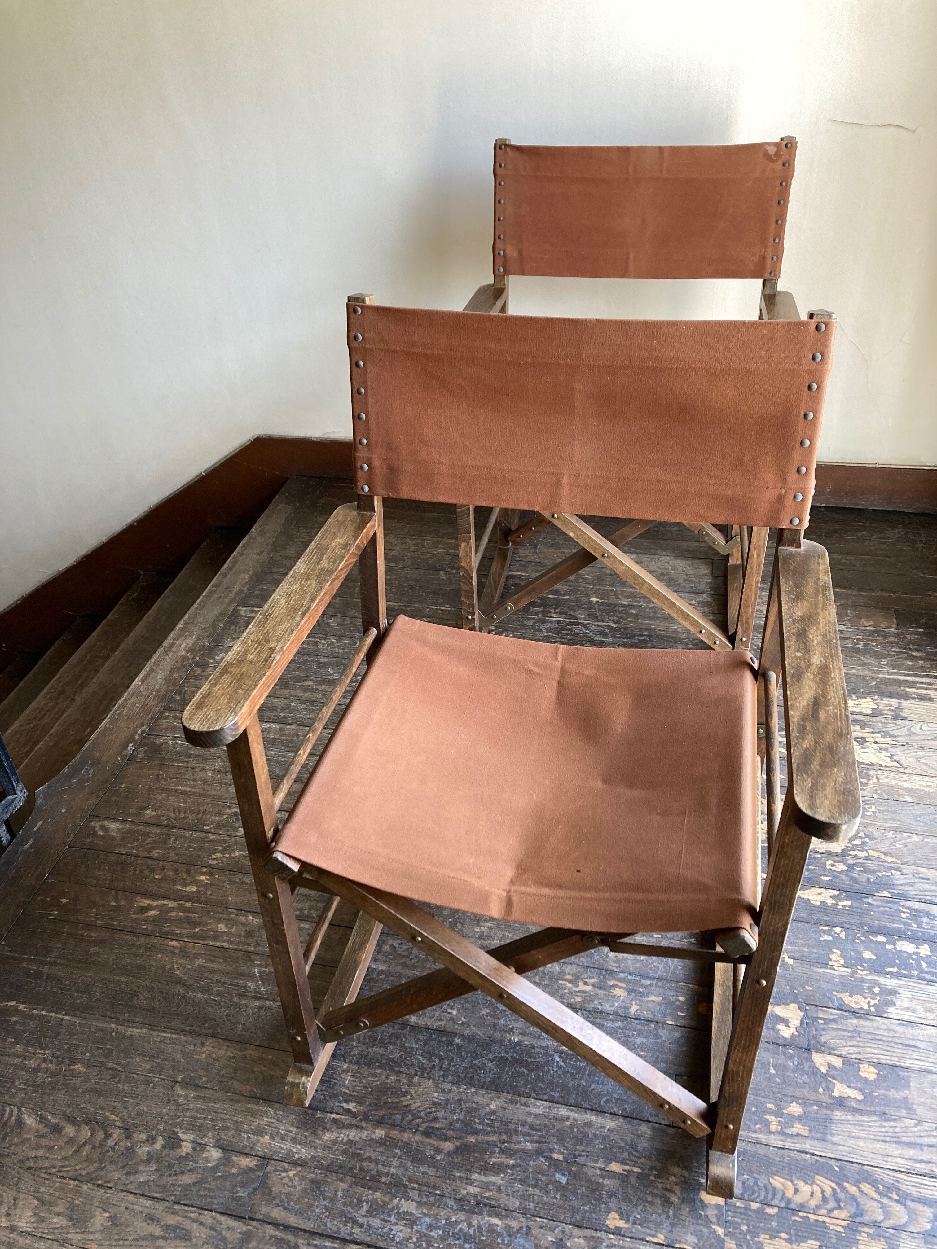 Fauteuil safari à bascule pliant 1950