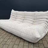 Ligne Roset Togo 3 places, 2 places et d'angle en velours côtelé beige