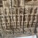 Old carved African door in solid wood – ethnic decoration – pi