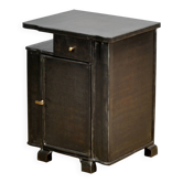 Iron bedside table, circa 1930