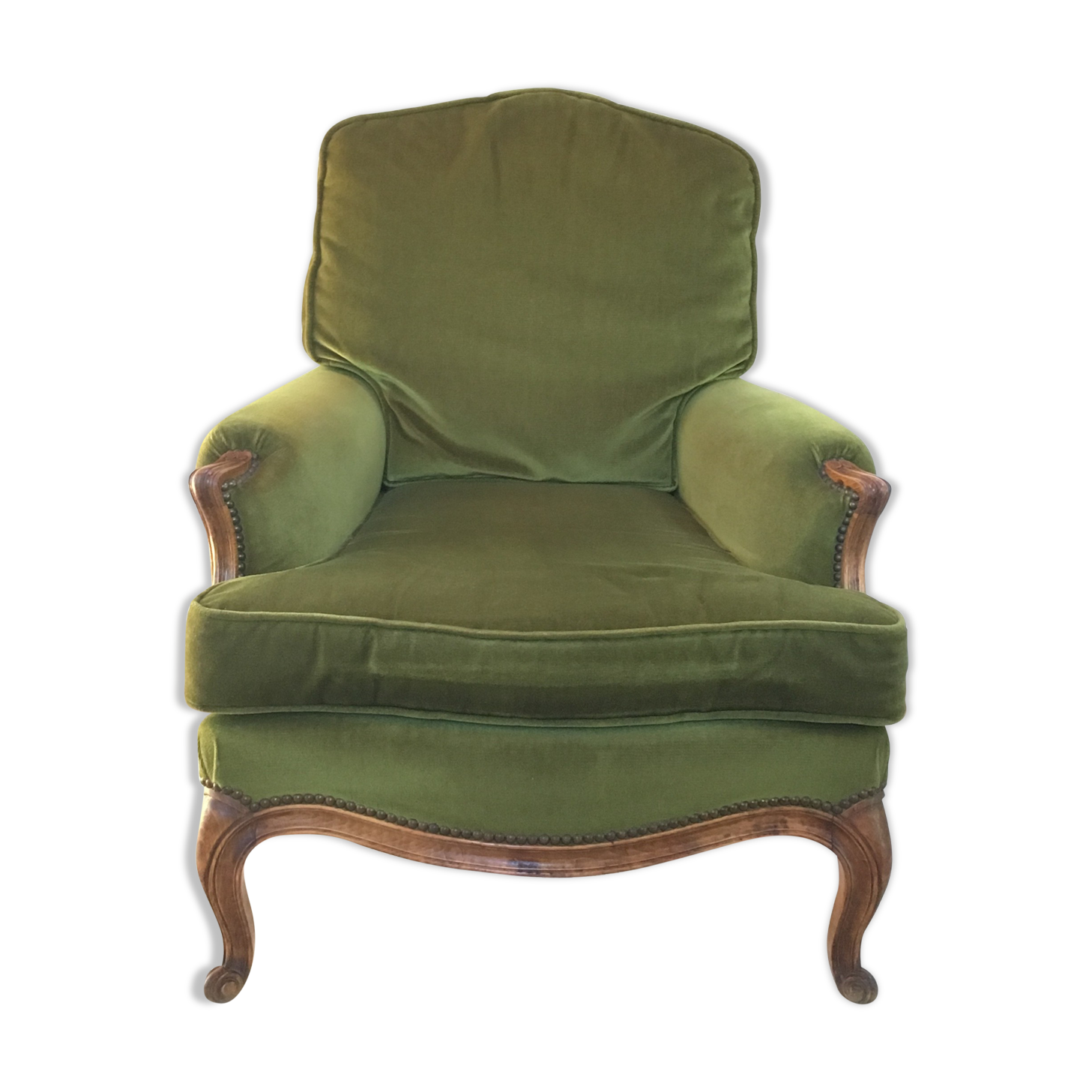 Velvet armchair