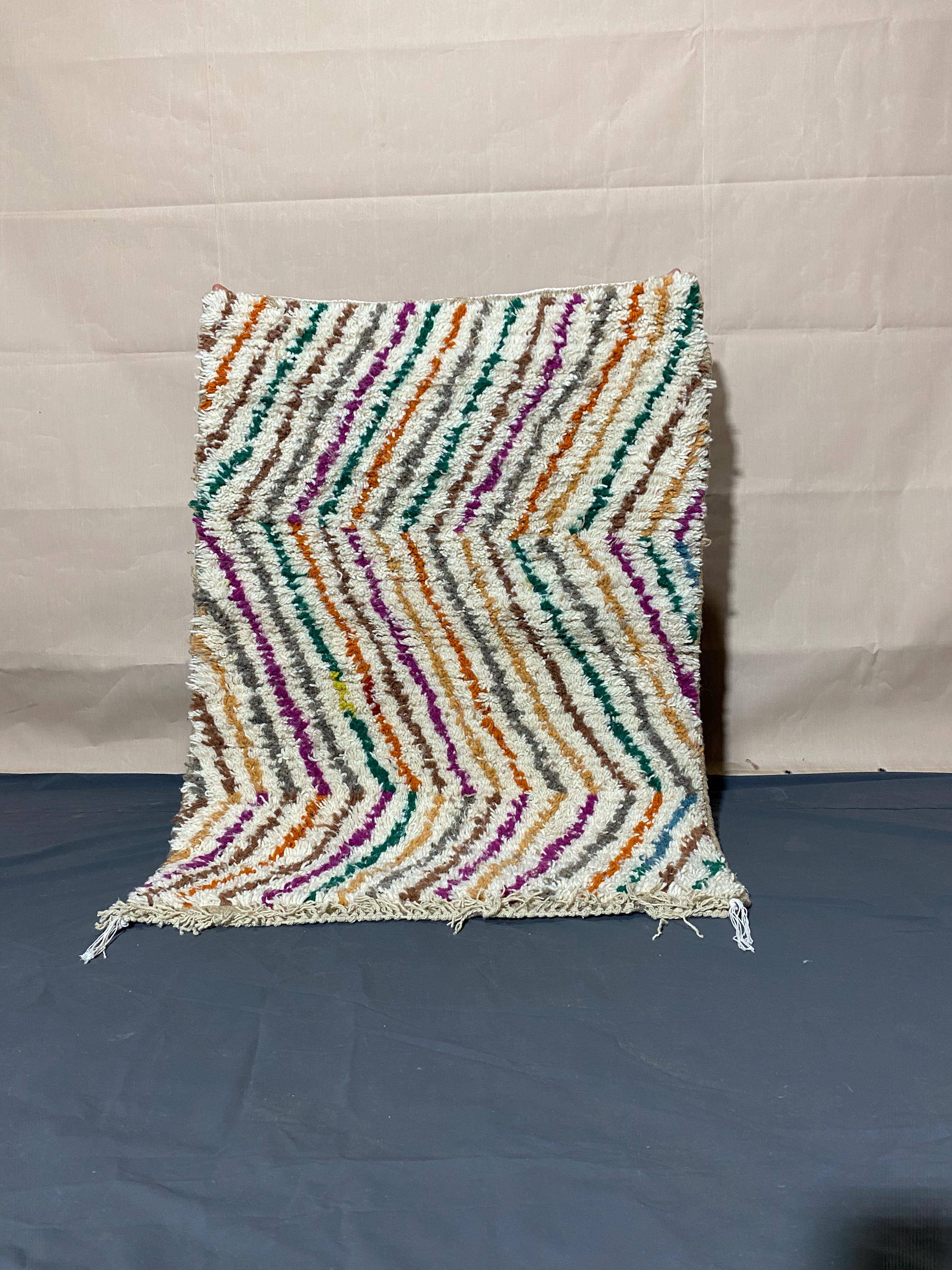 Handmade wool Berber rug 3 x 2 m