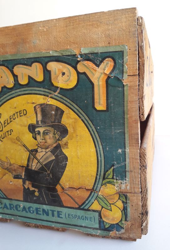 Wooden crate transport colorful poster Magraner-Co Espana