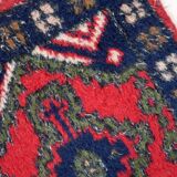 Tapis vintage du Moyen-Orient Hamadan fait main en laine – 40 x 58 cm 1970s