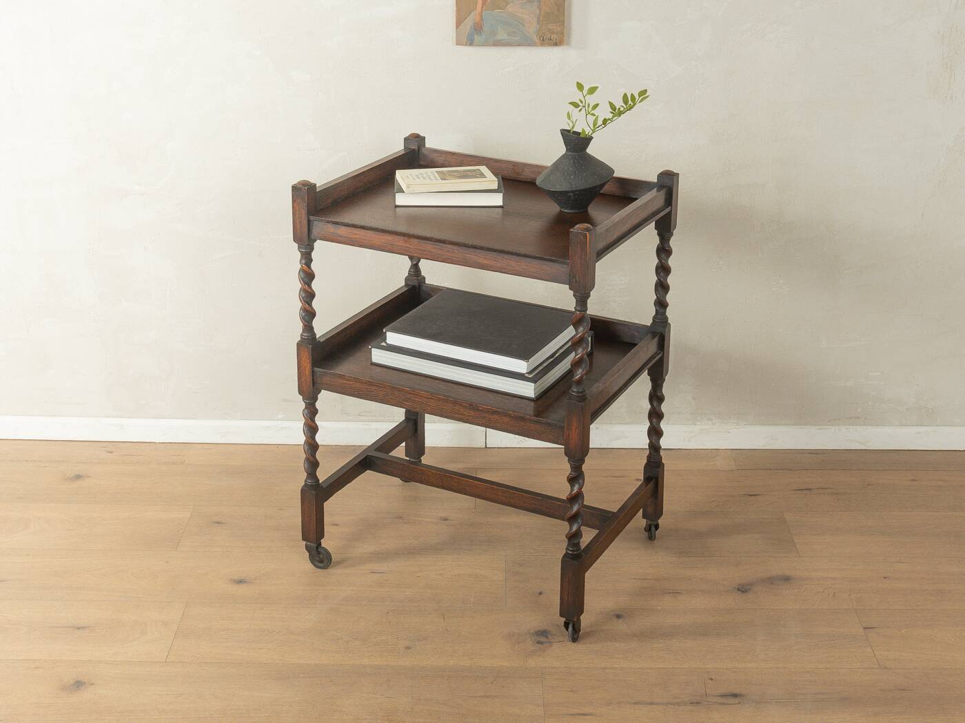 Wonderful tea trolley in Jacobethan style from the 1920s
