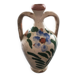 Small old amphora with floral decoration