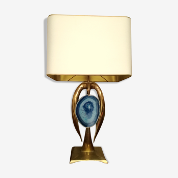 Willy Daro brass lamp, 1970s