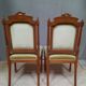 Paire de chaise en chêne et velour