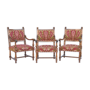 suite de 3 fauteuils