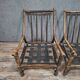 Pair of low bamboo armchairs with an exotic spirit, dating from the early 20th century.