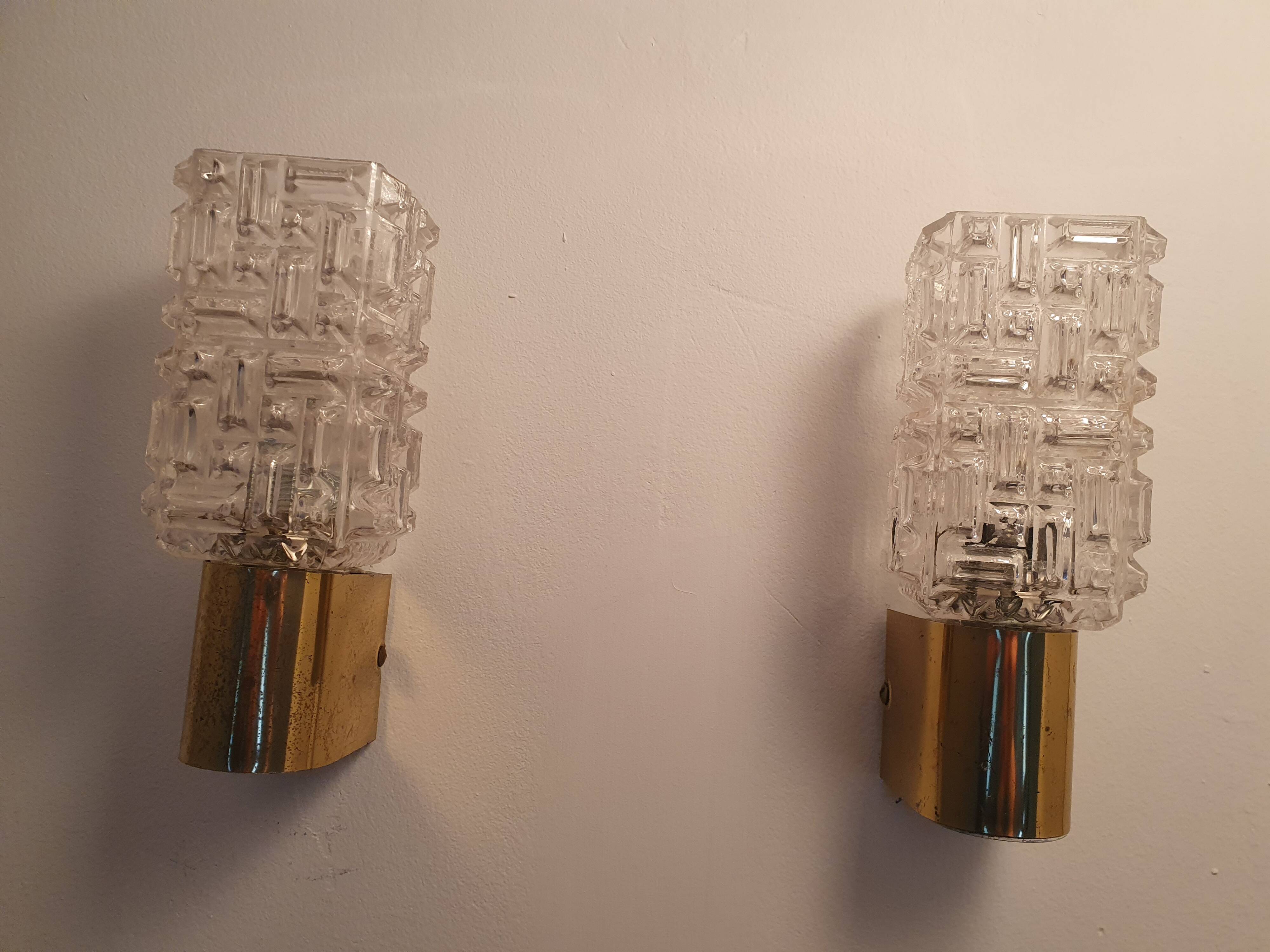 Three vintage Italian gold Targetti wall lights