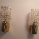 Three vintage Italian gold Targetti wall lights