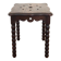 Oak stool with beaded spool legs