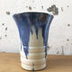 Blue and white enamel vase
