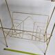 Vintage magazine shelf in glass and gilded metal