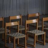 Hans J. Wegner, 'Koldinghus' chairs in beech with woven seat, set of 6, 1988