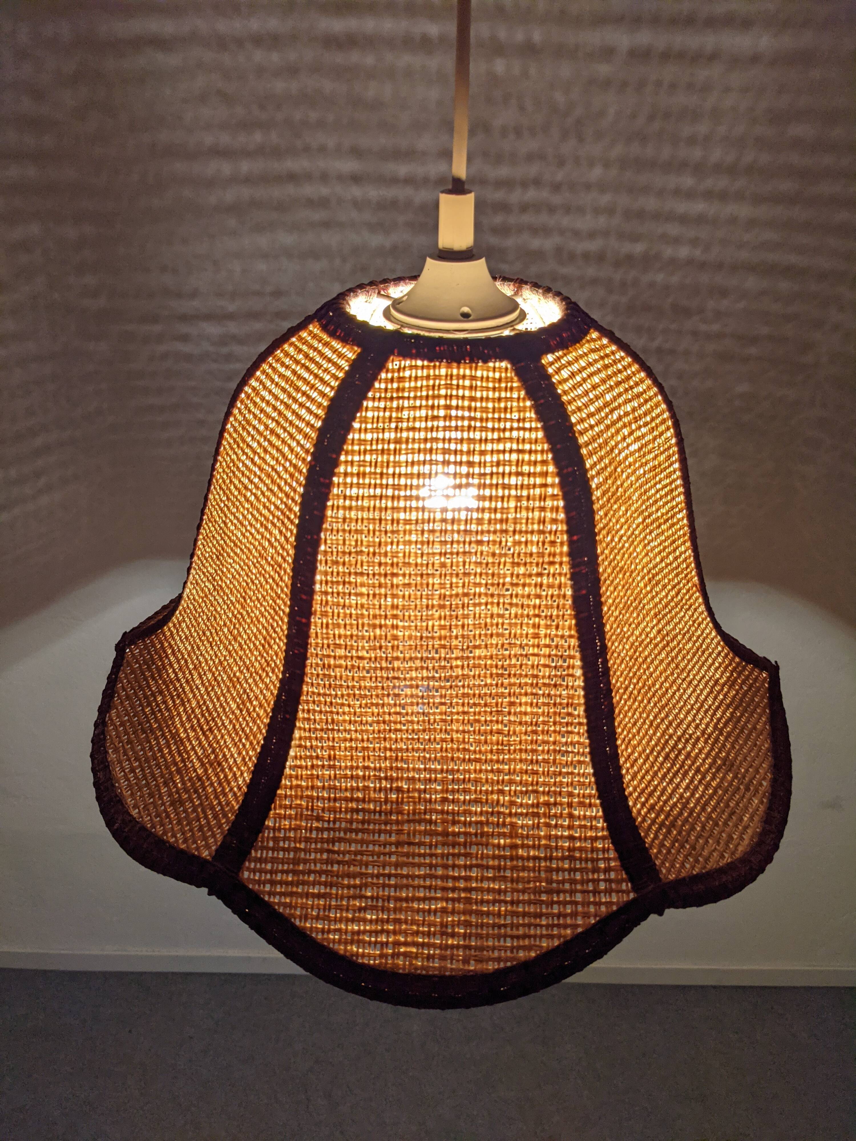 Rattan flower suspension from the 60s/70s