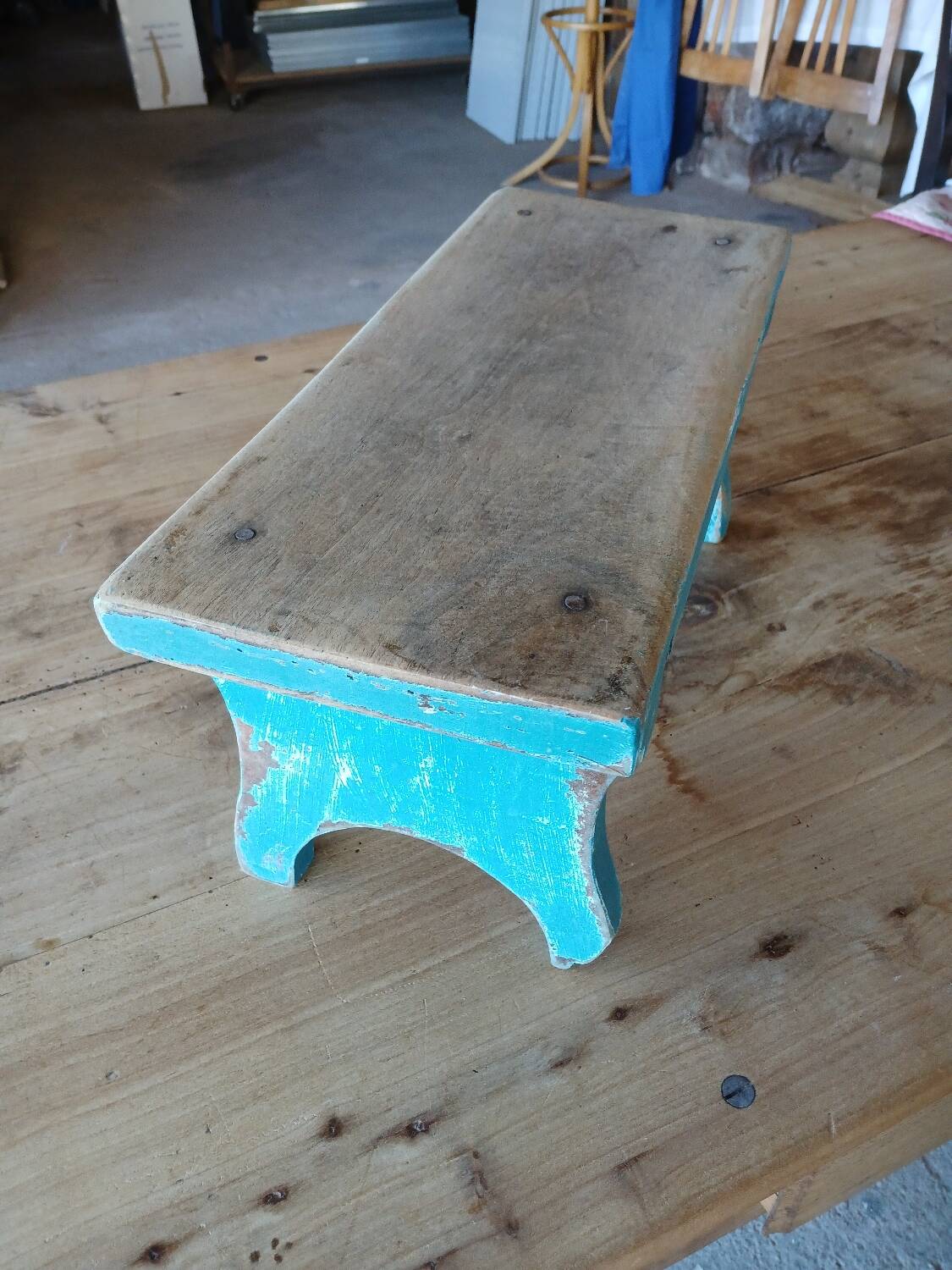 Old wooden stool / step stool