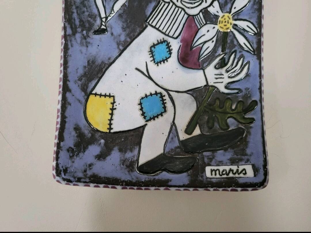 Ceramic catchall by Mari Simmulson for Upsala-Ekeby "The Clown and the Dancer"