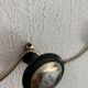 Vintage 1960s gold coat rack with 3 hooks - 45 x 7 cm
