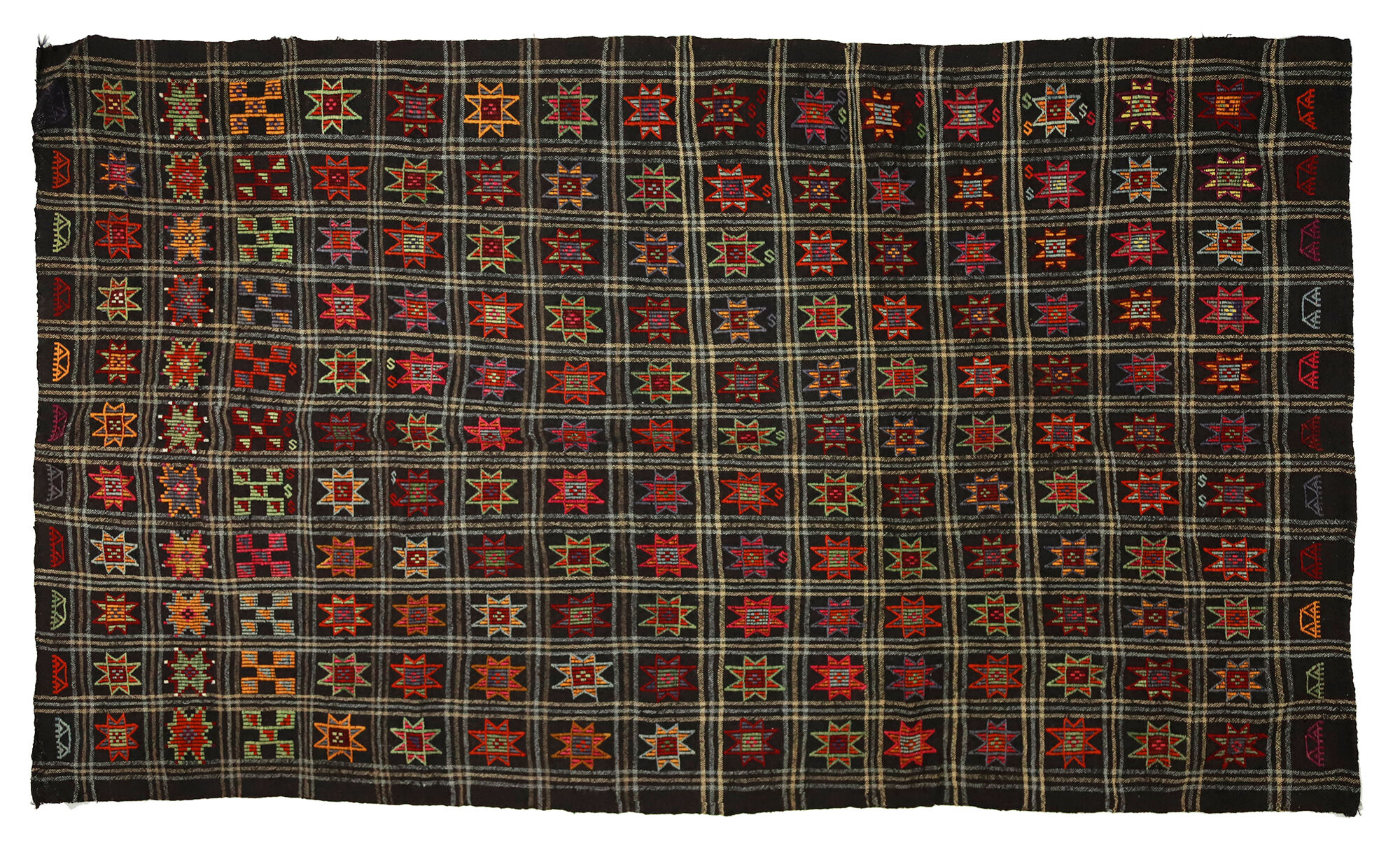Anatolian handmade kilim rug 305 cm x 191 cm
