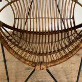 Rattan armchair basket