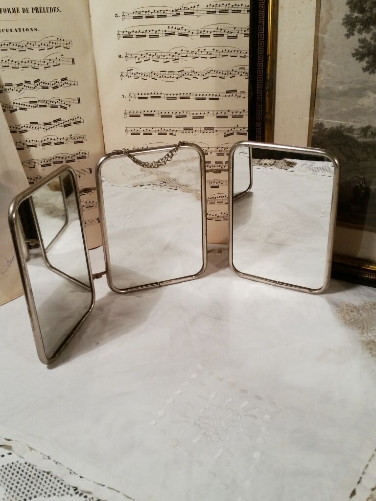 Miroir triptyque 17 x 38 cm