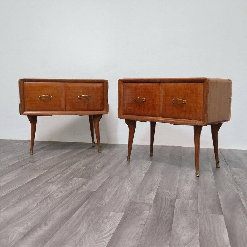 Mid-Century Modern Nightstands in the style of Gio Ponti, 1950s, Set of 2
