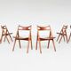 Hans Wegner Sawbuck CH29 dining chairs Carl Hansen & Son Denmark 1952