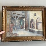 Old watercolor Cordes, Tarn
