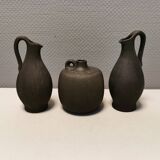 Céramiques du danois dagnæs ceramics des années 1970. avec rainures.