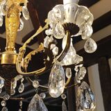 Bronze chandelier with 5-burner tassels