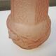 Ancien vase en verre rose de style art déco