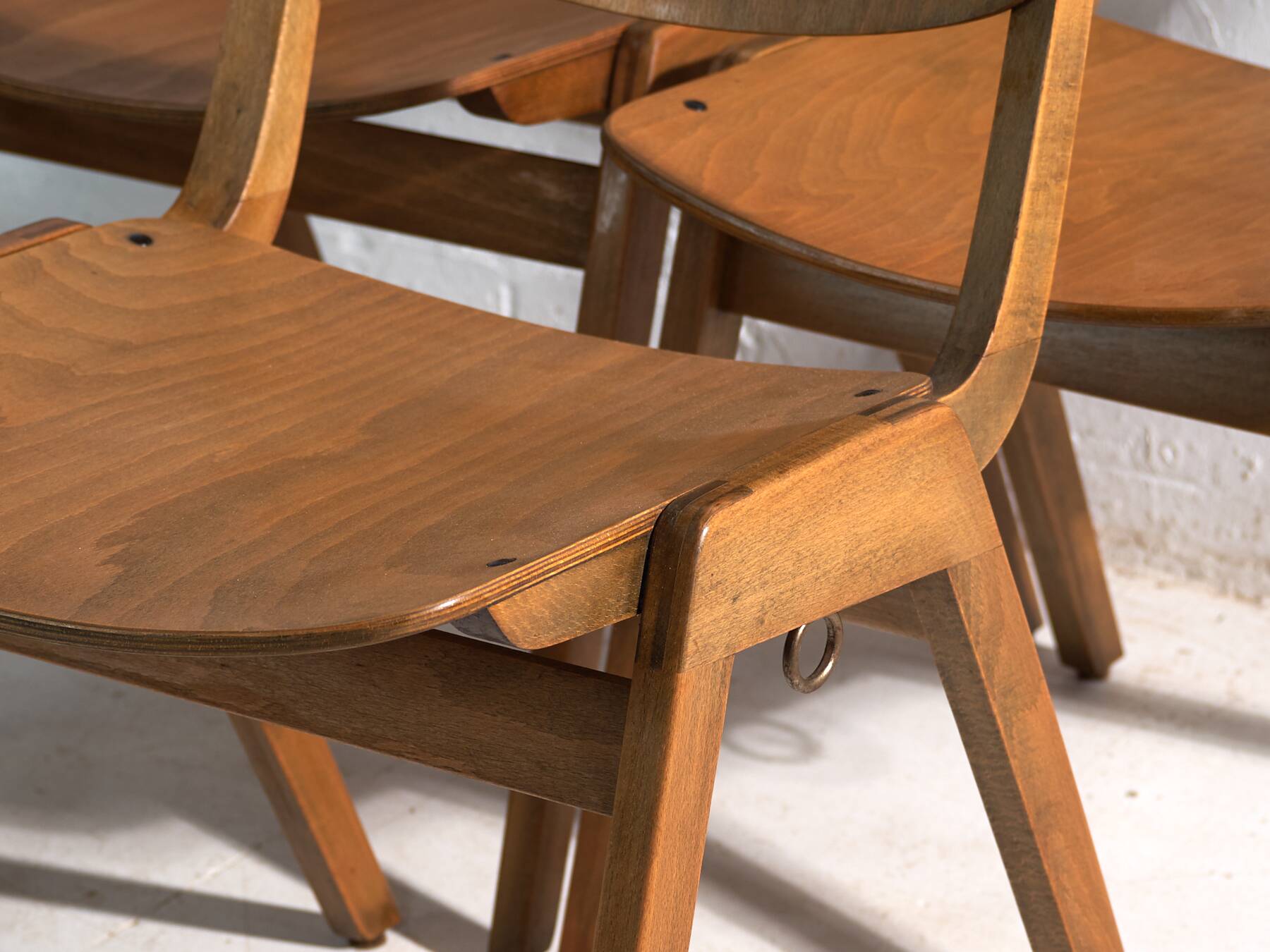 Vintage Thonet dining chairs (c.1950). Set of 4 pieces.