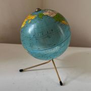 Vintage Metal Globe World Maps Tarides Paris