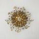 Gold-Plated Metal & Murano Crystal Flowers Flush Mount from Banci Firenze