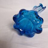 Vase en verre soufflé bleu turquoise