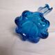 Turquoise blue blown glass vase