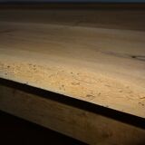 Natural wood farm table
