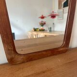 Vintage Danish teak mirror - small size - organic edges