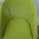 Lime green wicker armchair