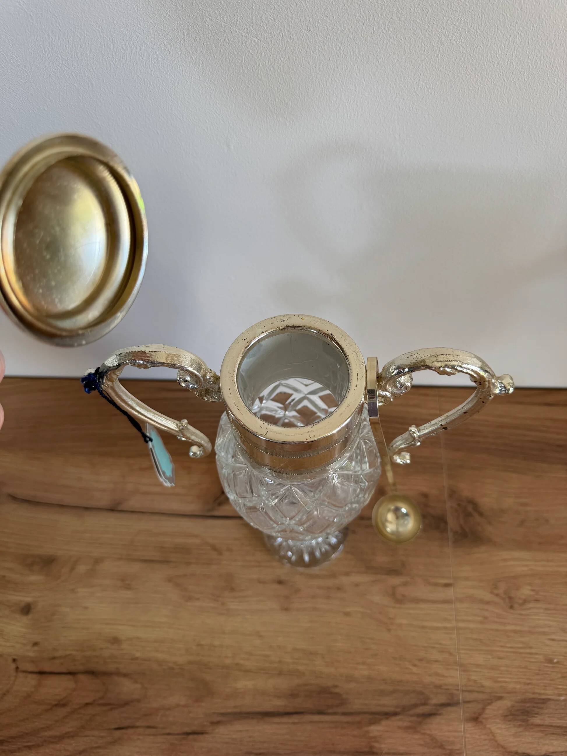 Silver-plated vintage liqueur carafe
