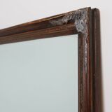 Miroir ancien à facettes en bois sculpté, France, années 1850