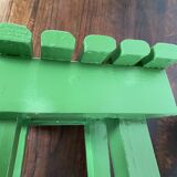 Wooden slatted stool