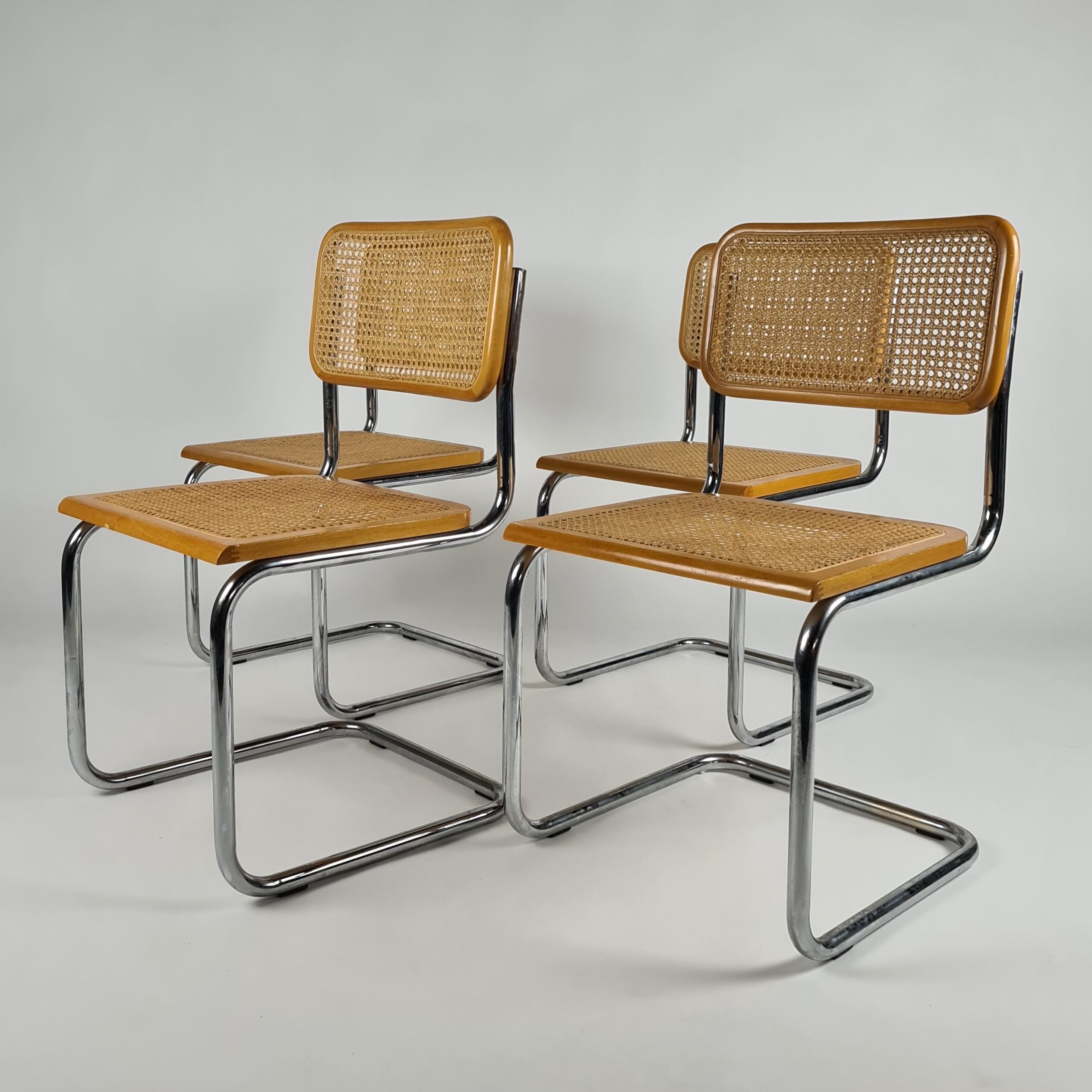 4 dining chairs by Marcel Breuer, italy, 1970