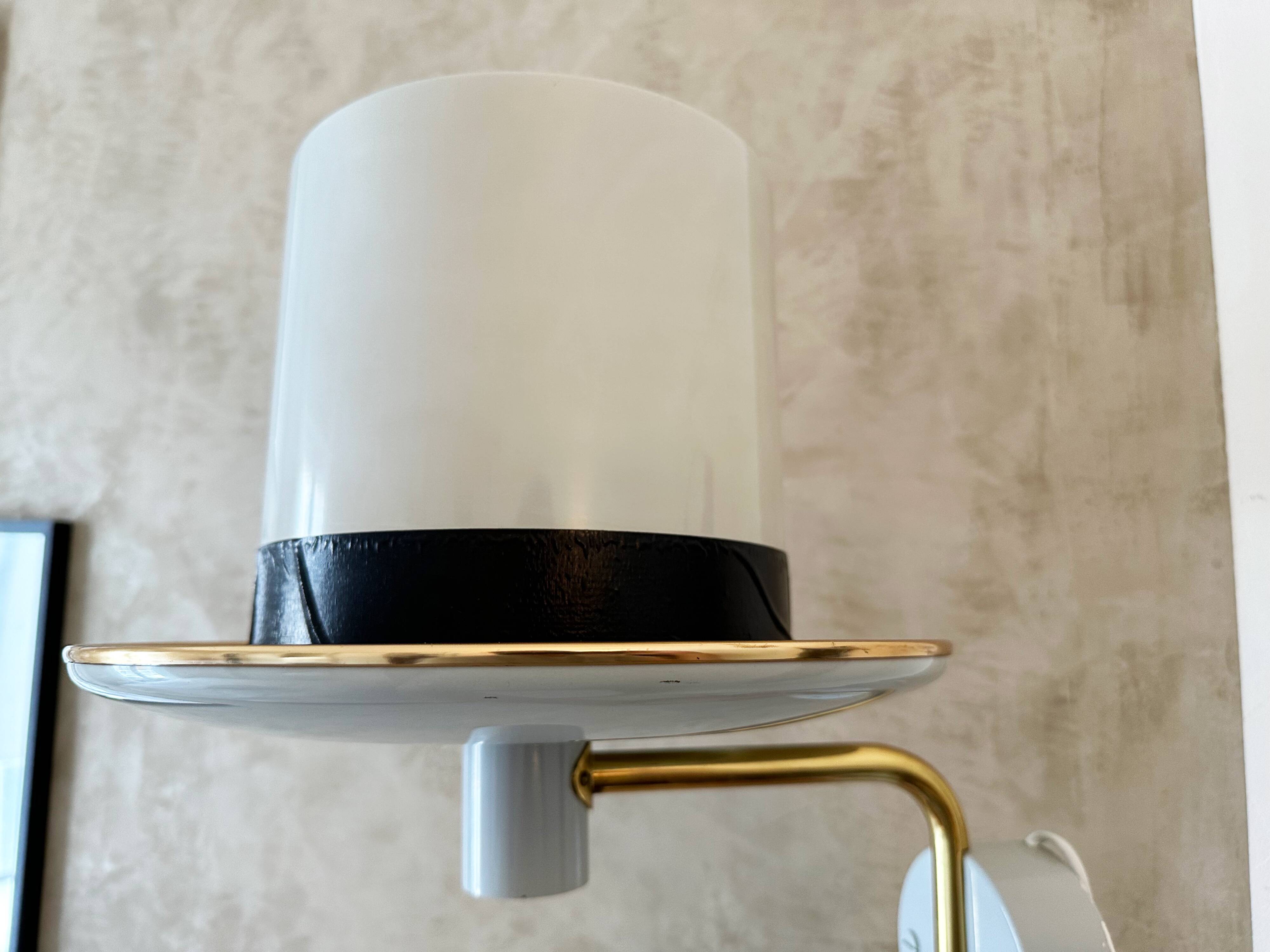 Hans-Agne Jakobsson AB, Markaryd - White Hat Lamp - Swedish design of the 1960s